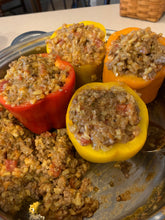 Load image into Gallery viewer, Stuffed Peppers with Mexicali Rice and Spicey Salsa© by Chef Charles Knight