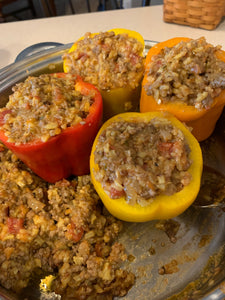 Stuffed Peppers with Mexicali Rice and Spicey Salsa© by Chef Charles Knight