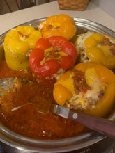 Load image into Gallery viewer, Stuffed Peppers with Mexicali Rice and Spicey Salsa© by Chef Charles Knight