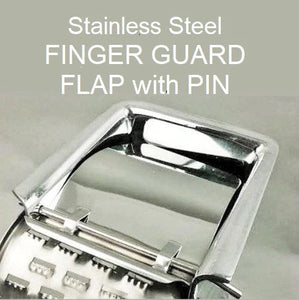 Stainless Steel FINGER GUARD FLAP with PIN for Saladmaster, Health Craft, West Bend King Kutter and other Food Cutters