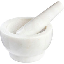 Load image into Gallery viewer, 1 LEFT Whie Marble MORTOR and PESTLE
