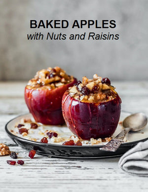 Baked Stuffed Apples with Nuts and Raisins -