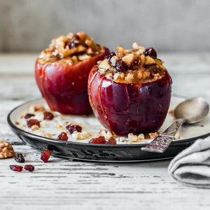 Baked Stuffed Apples with Nuts and Raisins -