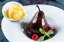Load image into Gallery viewer, Chocolate Glazed Poached Pears