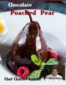 Chocolate Glazed Poached Pears
