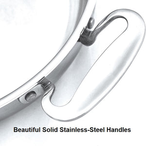 Pro-Series 13 inch Paella Pan Gourmet Skillet 5-ply Bonded Stainless Steel