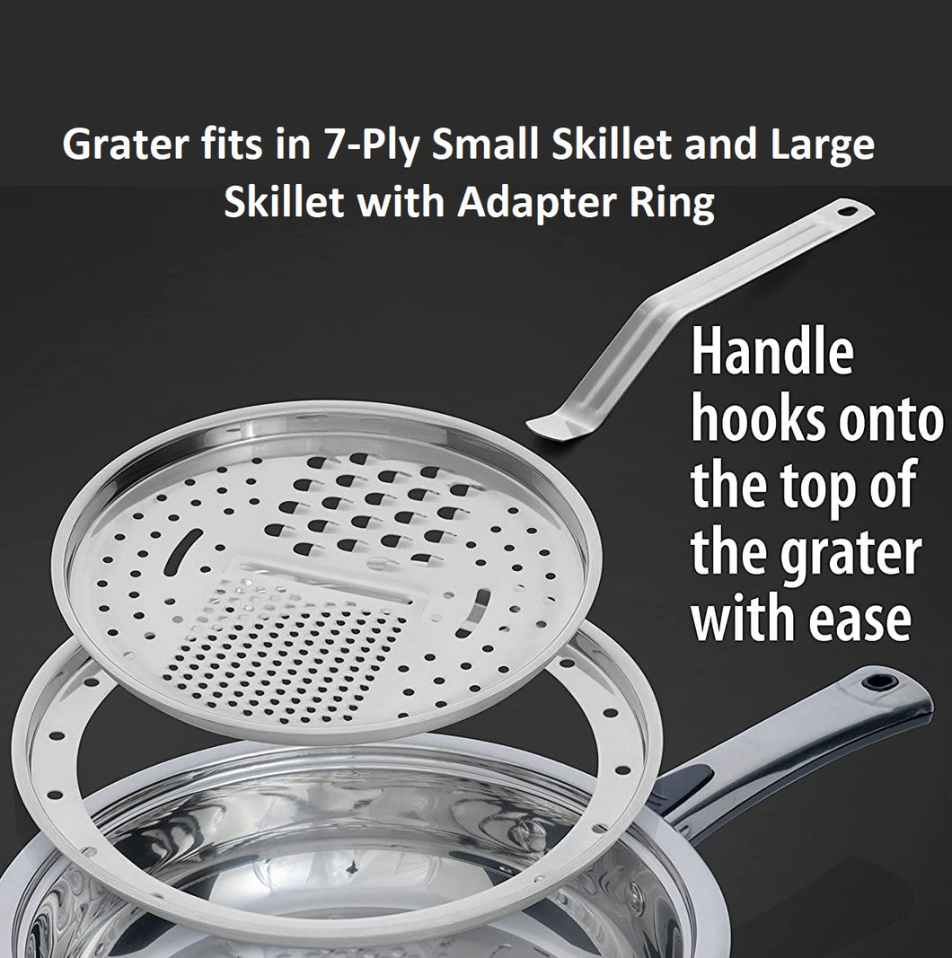 MANDOLIN Slicer Grater Steamer Stack Cooking Rack with Expansion Ring and Detachable Handle