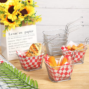 BUY 2 GET 1 FREE CLOSEOUT 4 LEFT - Mini Serving DEEP FRY Basket Stainless Steel Mesh