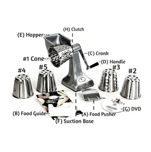 Stainless Steel Cheese Grater Hand Crank Rotary Blades Vegetable Grinder Kitchen