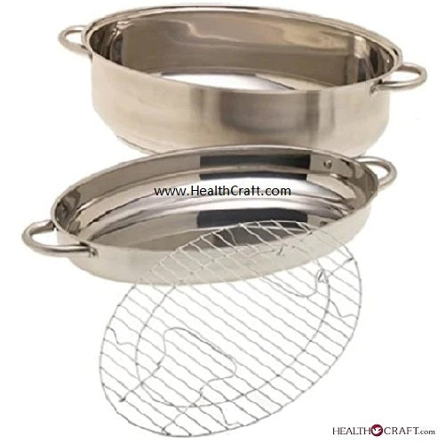3 Qt. Stainless Steel Roaster with Rack & Lid