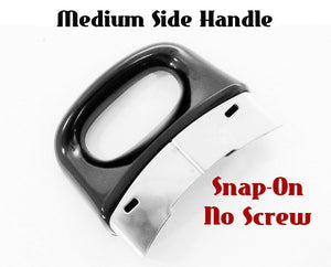 BLACK Silver Classic MEDIUM Side Handle - Snap-on No Screw - Fits SS 1¼ 3  4  6½qt