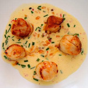 Scallops with Chives & Peppers