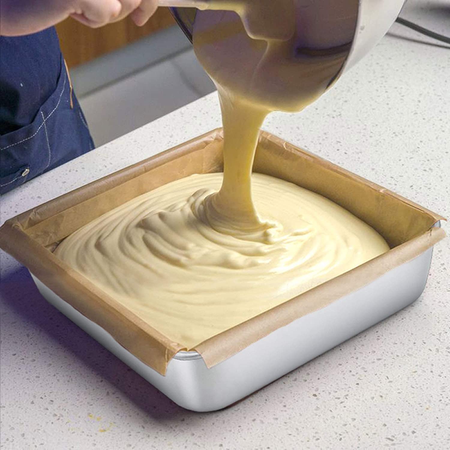 Square 8x8 BROWNIE PAN CAKE PAN or Lasagna Pan 18/10 Stainless Steel –  Health Craft