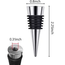 Load image into Gallery viewer, SOLD OUT - Wine and Beverage BOTTLE STOPPER 304 Stainless Steel and Silicone Stopper