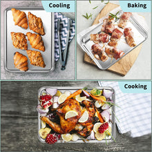 Load image into Gallery viewer, 10 x 8-inch Toaster Oven BAKING SHEET with Rack 18/0 gauge Stainless Steel