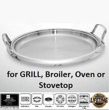 Load image into Gallery viewer, The Man Pan 14-inch ROUND GRIDDLE Roasting, Grilling, Baking, Pizza Pan