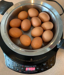 Hard Cooked Eggs Perfect the Waterless Way